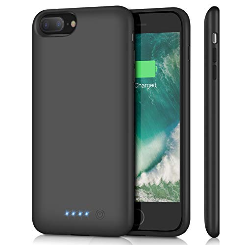 Battery Case for iPhone 8 Plus/ 7 Plus 8500mAh,Upgraded HETP Protective Rechargeable Extended Battery Pack for iPhone 7Plus Charging Case for Apple iPhone 8Plus Portable Power Bank (5.5 inch ) - Black