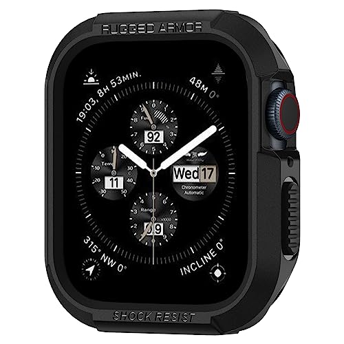 Spigen Rugged Armor Works with Apple Watch Case for 44mm Series 4 (2018) - Black