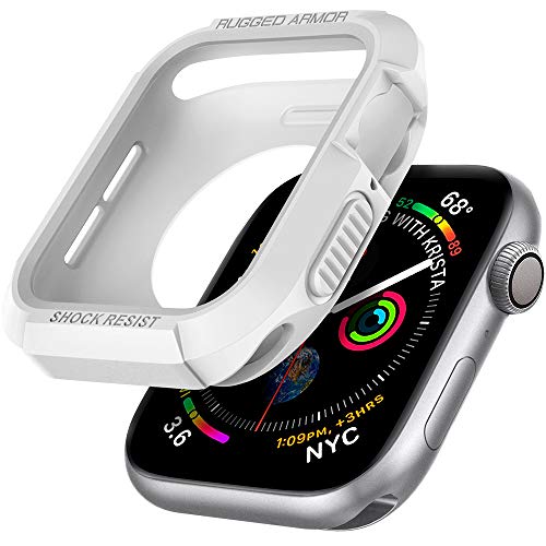 Spigen Rugged Armor Designed for Apple Watch Case for 44mm Series 6/SE/5/4 - White