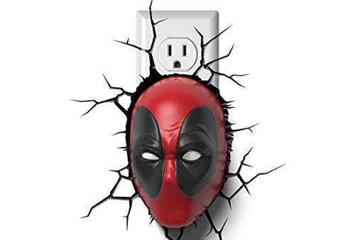 Dream Master 110V Marvel Avengers Deadpool Mask 3D Deco Night Light-1 Pack