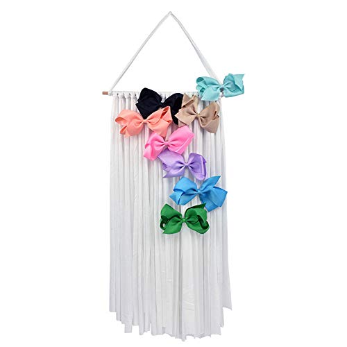 SuperiMan Hair Clips Holder,Fringe Hair Bows Headband Holder Storage Organizer Hanger for Girls (White Flat Angle)