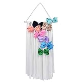 SuperiMan Hair Clips Holder,Fringe Hair Bows Headband Holder Storage Organizer Hanger for Girls (White Flat Angle)