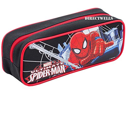 Book Cover Spiderman Ultimate Single Zipper Black Pencil Case