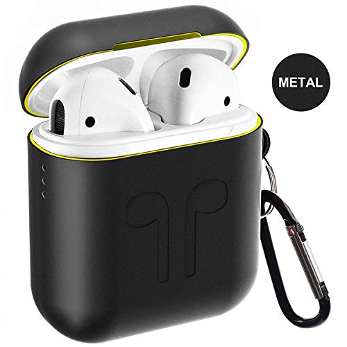 Book Cover Metal Airpods Case Newest Full Protective Skin Cover Accessories Kits Compatible Airpods 1&2 Charging Case[Not for Wireless Charging Case]