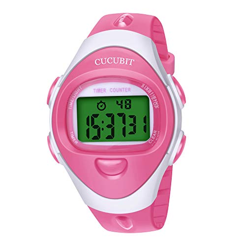 Book Cover Baby Reminder Watch for Toilet Potty Training Water Resistant Toddler Timer Watches(Pink)