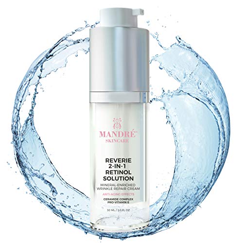 Mandré Retinol Cream Face Moisturizer with Vitamin E, A, & Anti Aging Plant Minerals to Reduce Wrinkles & Fine Lines – Face and Eye Skin Care for Men & Women