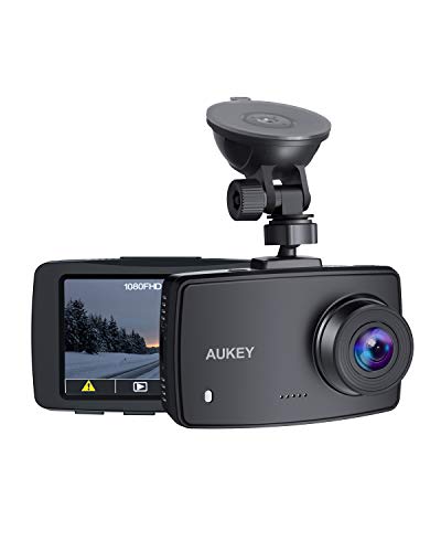 Book Cover AUKEY Dash Cam 1080P FHD Car Camera Supercapacitor 170Â¡Ã£ Wide-Angle Dash Camera for Cars 3 Inch LCD Screen, G-Sensor, Loop Recording, Motion Detection, Support 128GB MAX