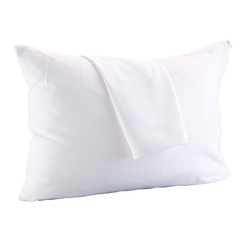 ALLERelief 8 Pack Zippered Pillow Protectors | Premium Fibers 100% Brushed Microfiber | Noise-Free Pillow Covers | Standard Size