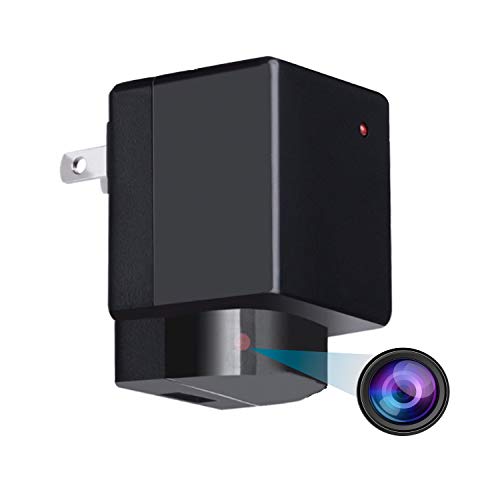 WiFi Hidden Camera Wall Charger Covert Camera WEMLB HD 1080P Wireless Portable Security Camera Lens Support Left/Right 180° Rotation with Motion Detection