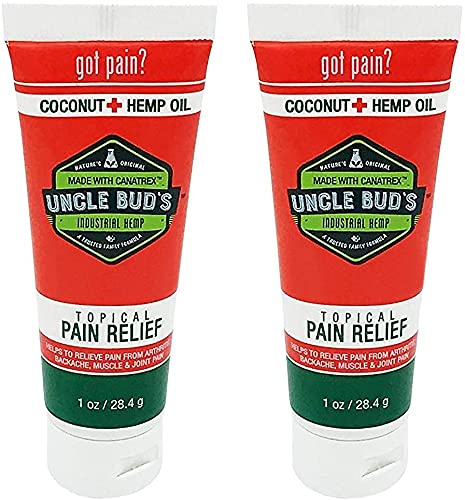Book Cover Hemp Cream 2 Pack Uncle Bud's Topical Pain Reliever Hemp Oil for Pain Reduction, Stress Support, Achy Muscle Relief, Fast Acting, Natural Anti Inflammatory, Sooth Arthritis, 2 (1oz)