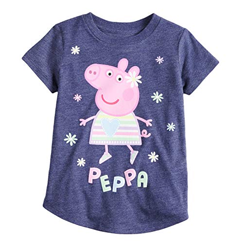 Book Cover Jumping Beans Toddler Girls 2T-5T Peppa Pig Glitter Graphic Tee 4T Peacoat Navy