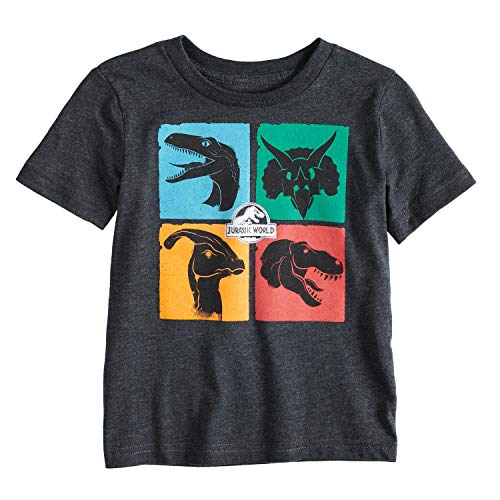 Book Cover Jumping Beans Toddler Boys 2T-5T Jurassic World Colored Squares Graphic Tee