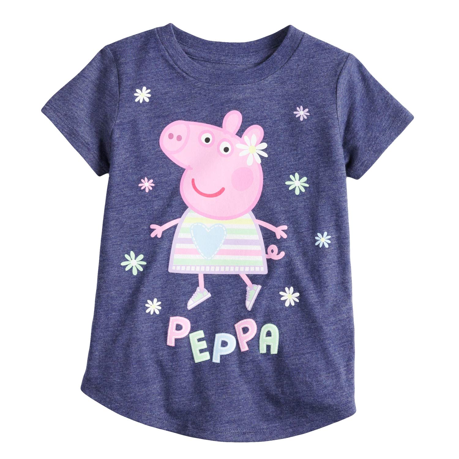 Book Cover Jumping Beans Toddler Girls 2T-5T Peppa Pig Glitter Graphic Tee 3T Peacoat Navy