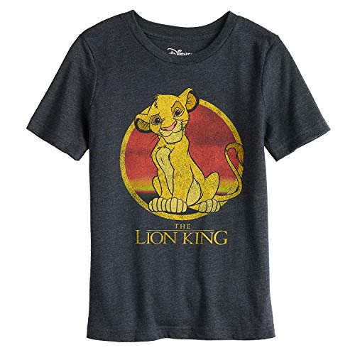 Book Cover Jumping Beans Boys 4-10 Disney's The Lion King Simba Graphic Tee 7 Charcoal Heather