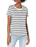 Amazon Brand - Daily Ritual Women's Lived-in Cotton Roll-Sleeve Crewneck T-Shirt