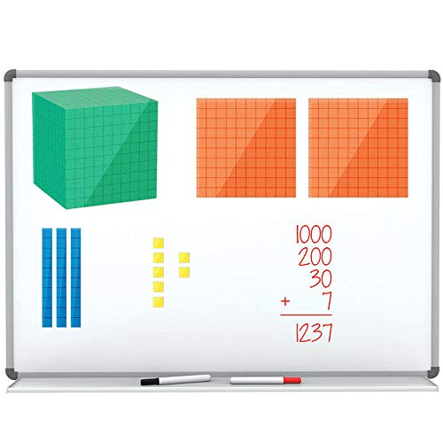 ETA hand2mind Magnetic Differentiated Base Ten Blocks, Math Manipulative Kit (Set of 131)