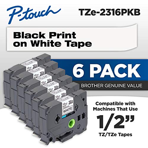 Book Cover Brother Genuine P-Touch, TZe-231 6 Pack Tape ½