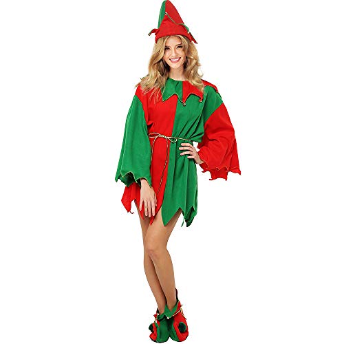 EraSpooky Christmas Elf Costumes Women Adults Xmas Santa Outfit Suit Festive Dress Up Funny Cosplay Party