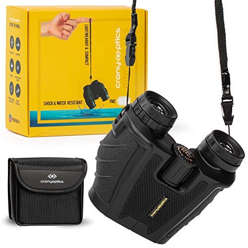 Lightweight and Compact Binoculars for Adults 10x25 - High Powered Bino Best for Bird Watching, Travel and Stargazing â€“ Small and Water-Resistant