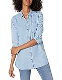 Daily Ritual womens Tencel Long-sleeve Button-up Shirt
