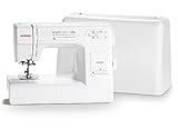 Janome HD3000 Heavy Duty Sewing Machine w/Hard Case + 1/4" Seam Foot + Blind Hem Foot + Overedge Foot + Rolled Hem Foot + Zipper Foot + Buttonhole Foot + Leather and Universal Needles + More!