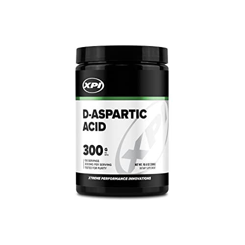 XPI D-Aspartic Acid Powder 300 Grams, 100 Servings - Pure DAA Powder