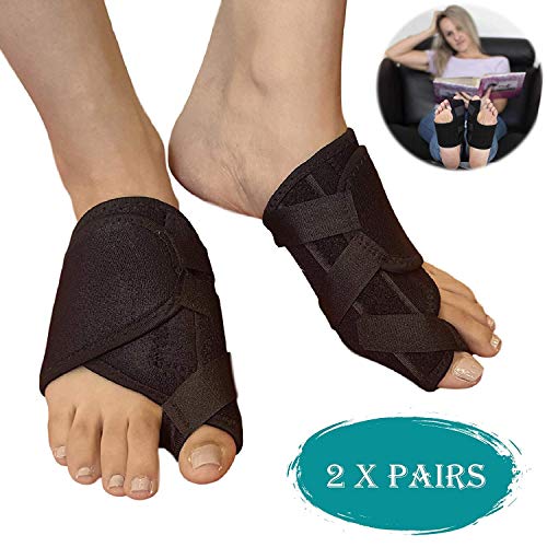 Book Cover Deyace Bunion Corrector Toe Straightener, Bunion Brace for Big Toes or Tailors Bunions. Ideal Hallux Valgus Orthopedic Brace & Toe Separator for Foot Pain Relief (White)