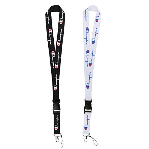 Book Cover Lanyard with Hook and Buckle, Street Fashion Neck Lanyard for Keys Phones ID Badge Holder Bags Accessories - 2 Pack