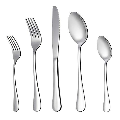 LIANYU 30 Piece Flatware Silverware Set for 6, Stainless Steel Cutlery Eating Utensils, Mirror Finished, Dishwasher Safe