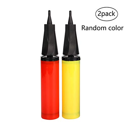 Wenosda 2Pc Air Pump Double Action Balloon Pump Hand Manual Inflator (Random Color)