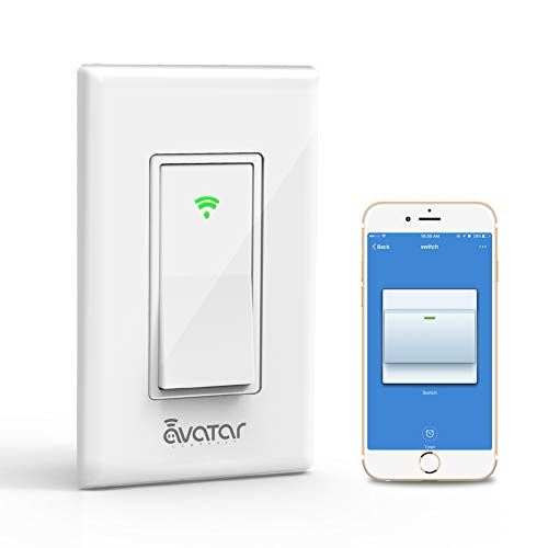 Book Cover Smart Switch, Smart Light Switch, WiFi Light Switch Compatible with Alexa/Google Assistant, Smart Life APP, No Hub Required, in-Wall 2.4Ghz Time Schedule and Remote Control, Neutral Required(2 Pack)
