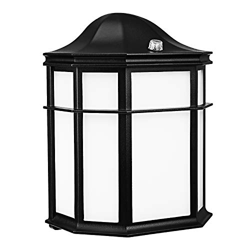 LEONLITE Dusk to Dawn LED Outdoor Wall Lantern, 14W Exterior Wall Sconce Fixture, 1050lm, Energy Star & ETL Listed for Garage, Patio, Hallway