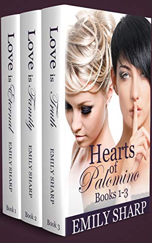 Book Cover Hearts of Palomino Box Set Trilogy (A Lesbian Romance Series)