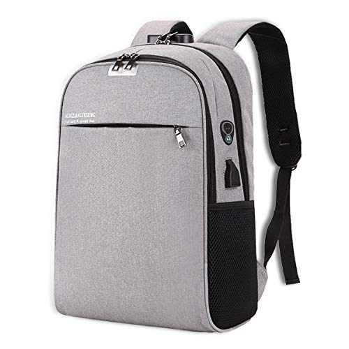 Book Cover Laptop Backpack, Anti Theft Backpack Travel Bag, Computer Bag with USB Charging Port and Combination Lock Fits 15.6