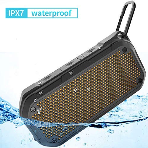 Book Cover Portable Wireless Bluetooth Speaker Outdoor - LEZII (2018 NEW) IPX7 Waterproof Dustproof Shockproof Wireless Speaker 8-Hour Playtime Built-in Mic AUX and TF Card Input for Shower Beach Party Travel