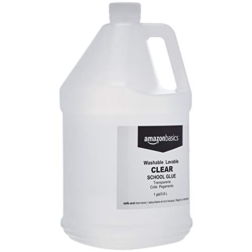Book Cover Amazon Basics All Purpose Washable School Clear Liquid Glue - Great for Making Slime, 1 Gallon Bottle