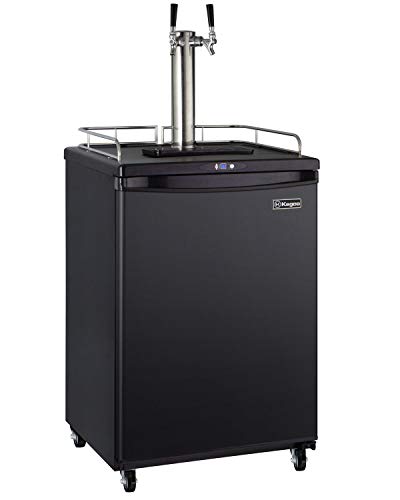Kegco Keg Dispenser, 2 Faucet, Black
