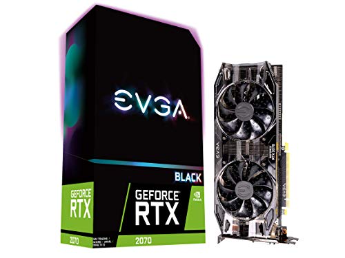 EVGA GeForce RTX 2070 Black GAMING,8GB GDDR6, Dual HDB Fans Graphics Card 08G-P4-1071-KR