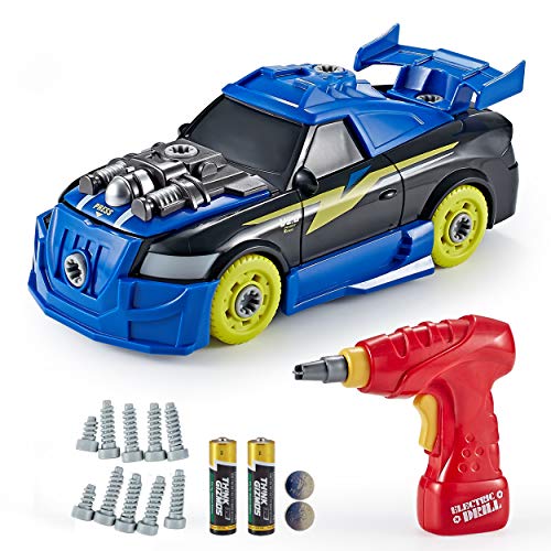ThinkGizmos Jouet Démontable Kit - Construisez Votre Propre kit de Jouets pour garçons et Filles de Ans 3 4 5 6 7 8 (Voiture de Roadster)