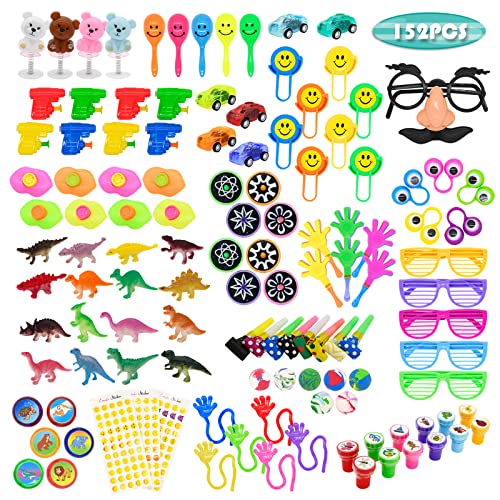 Kissdream 152 Pcs Party Toys Assortment for Kids Birthday Party Favors Carnival Prizes Box Goodie Bag Fillers Classroom Rewards Assorted Pinata Fillers,Bulk ToysTreasure Box for Boys and Girls