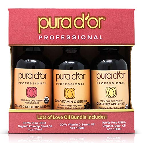 PURA Dâ€™OR USDA Certified Castor Oil 100% Pure (24oz) For Skin, Hair, Body