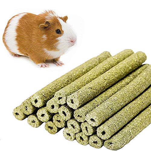 William Craft Timothy Hay Sticks for Guinea Pig Chinchillas Pet Snacks Chew Treats for Rabbit Hamsters Squirrel and Other Small Animals 20PCS