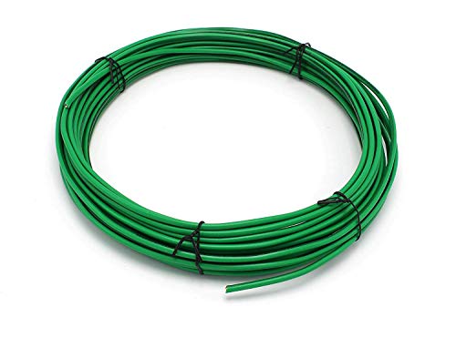 THE CIMPLE CO - Solid Copper Grounding Wire - Proudly Made in America - Ground Protection Satellite Dish Off-Air TV Signal - UV Jacketed Antenna Electrical Shock # 10 Gauge AWG THHN - Green 10 FT