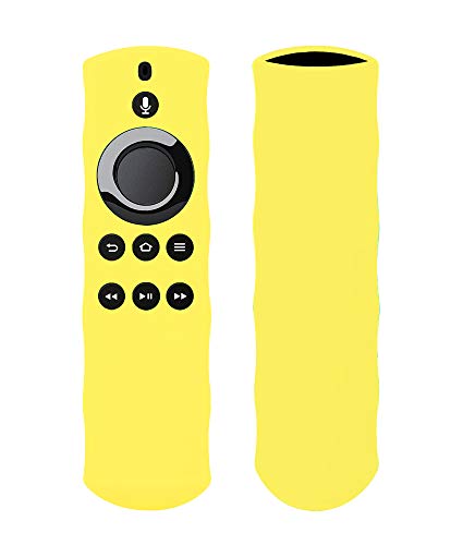 Book Cover Silicon Case for Alexa Voice Remote for Fire TV and Fire TV Stick by 1XD GEAR (Lemon Yellow)