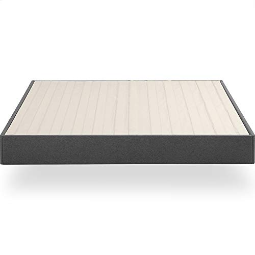 Book Cover ZINUS Upholstered Metal Box Spring with Wood Slats / 9 Inch Mattress Foundation / Easy Assembly / Fabric Paneled Design, Queen