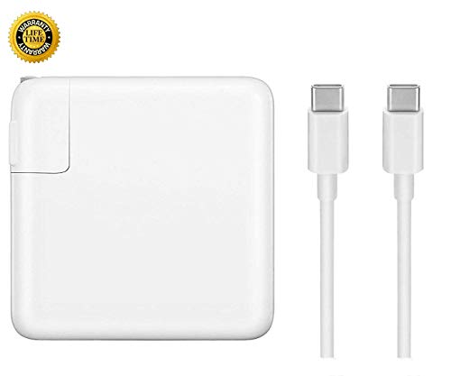 Book Cover GSNOW 87W USB-C Power Adapter Charger - Compatible with MacBook Pro 15 Inch Laptop - with USB-C to USB-C Charge Cable (White)