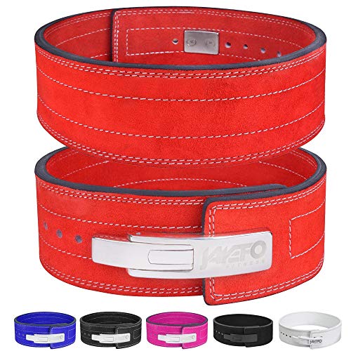 JAYEFO SPORTS LEATHER WEIGHT LIFTING LEVER BELT FOR POWERLIFTING IPF BUCKLE MEN & WOMEN STRONGMAN 10MM WORKOUT DEADLIFTS