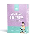 Busy Beauty - Lavender Refreshing Body Wipes | Plant-Based, Aluminum-Free, Natural Deodorant | All Skin Types | Gym and Travel Wipes for Easy Cleansing | Vegan | Cruelty-Free | Paraben-Free | 10-Pack