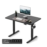 FEZIBO 36 inches Sit to Stand up Desk Black Computer Workstation