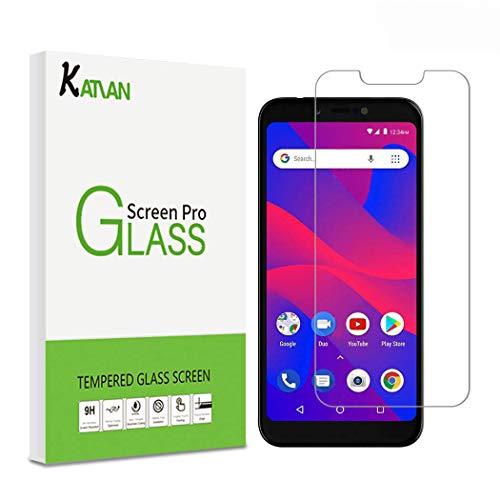 [2 Pack] BLU Studio Mega (2018) Screen Protector, KATIAN HD Clear Protector [Anti-Scratch] [No-Bubble] [Case-Friendly], 9H Hardness Tempered Glass Screen Film for BLU Studio Mega (2018)